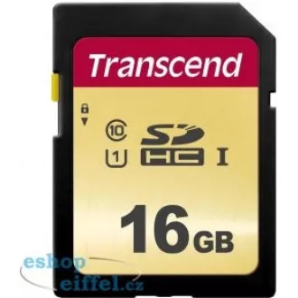Card SDHC TRANSCEND 16GB 500S, UHS-I U1 (R: 95 / W: 60 MB / s)