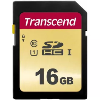 Card SDHC TRANSCEND 16GB 500S, UHS-I U1 (R: 95 / W: 60 MB / s)