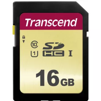 Card SDHC TRANSCEND 16GB 500S, UHS-I U1 (R: 95 / W: 60 MB / s)