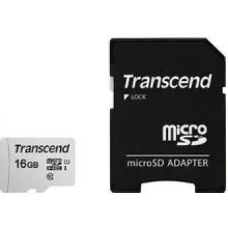 Card MicroSDHC TRANSCEND 16GB 300S, UHS-I U1 + adaptor