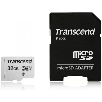 Card MicroSDHC TRANSCEND 32GB 300S, UHS-I U1 + adaptor