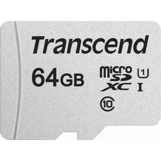 Placa TRANSCEND MicroSDXC 64GB 300S, UHS-I U1 + adaptor