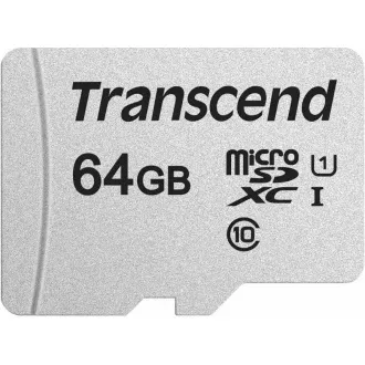 Placa TRANSCEND MicroSDXC 64GB 300S, UHS-I U1 + adaptor
