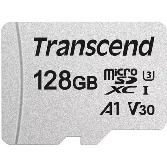 Card MicroSDXC TRANSCEND 128GB 300S, UHS-I U3 V30 + adaptor