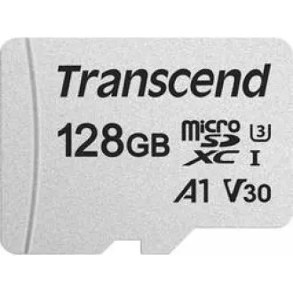 Card MicroSDXC TRANSCEND 128GB 300S, UHS-I U3 V30 + adaptor