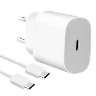 Încărcător de rețea Samsung EP-TA800EWE + cablu EP-DA905BWE USB-C, 25W, alb, (vrac)