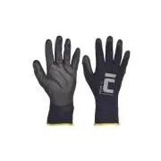 Mănuși BUNTING BLACK din nailon. Palmă din PU 10
