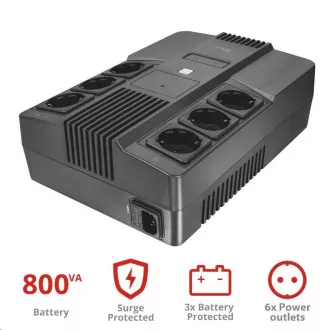 TRUST Maxxon 800VA UPS cu 6 prize standard de perete TRUST Maxxon 800VA UPS cu 6 prize standard de perete
