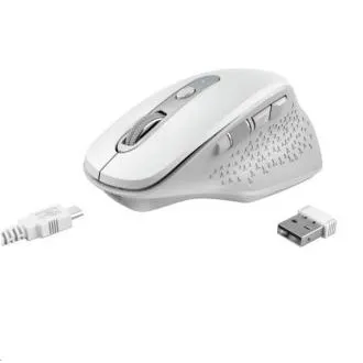 Mouse fără fir TRUST Mouse fără fir reîncărcabil Ozaa - alb