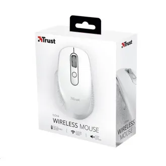 Mouse fără fir TRUST Mouse fără fir reîncărcabil Ozaa - alb