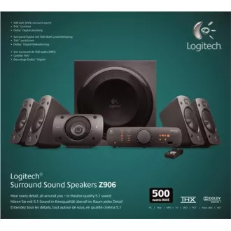 Difuzoare Logitech Z906 Sistem de sunet surround 5.1 Home Theater Difuzoare Logitech Z906 Sistem de sunet surround 5.1 Home Theater