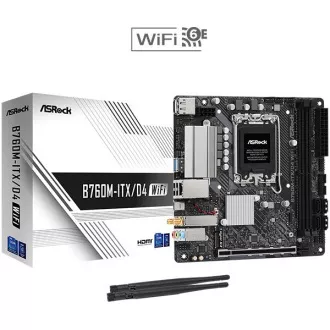 ASRock MB Sc LGA1700 B760M-ITX/D4 WiFi, Intel B760, 2xDDR4, 1xDP, 1xHDMI, mATX ASRock MB Sc LGA1700 B760M-ITX/D4 WiFi, Intel B760, 2xDDR4, 1xDP, 1xHDMI, mATX
