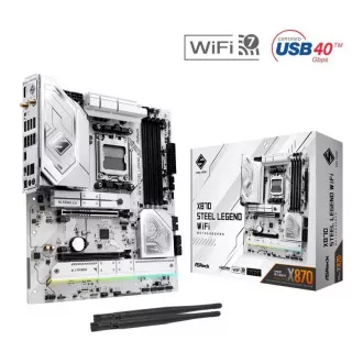 Placă de bază ASRock MB Sc AM5 X870 STEEL LEGEND, Wi-Fi, AMD X870, 4xDDR5, 1xHDMI, 2xUSB4, Wi-Fi
