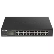 D-Link DGS-1100-24PV2 Comutator gestionat inteligent Gigabit PoE cu 24 de porturi, 12x PoE, buget PoE 100W, fără ventilator