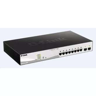 D-Link DGS-1210-10MP Comutator Gigabit Smart  PoE cu 10 porturi, 8x GbE PoE , 2x SFP, PoE 130W, fără ventilator