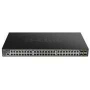 D-Link DGS-1250-52XMP Comutator Gigabit Smart PoE cu 52 de porturi, 48x GbE PoE , 4x SFP , PoE 370W