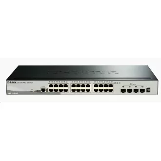 D-Link DGS-1510-28X Comutator gestionat inteligent stivuibil Gigabit cu 28 de porturi, 24x gigabit RJ45, 4x 10G SFP