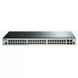 D-Link DGS-1510-52X Comutator gestionat inteligent stivuibil Gigabit cu 52 de porturi, 48x gigabit RJ45, 4x 10G SFP