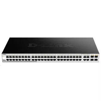 D-Link DGS-1210-52 Comutator Gigabit Smart  cu 52 de porturi, 48x GbE, 4x RJ45/SFP, fără ventilator