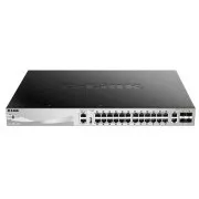 Comutator D-Link DGS-3130-30PS/E L3 Managed Gigabit PoE stivuibil, 24x PoE gigabit, 2x 10GBASE-T, 4x SFP , 370W PoE