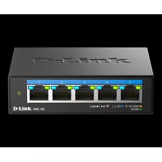 Comutator D-Link DMS-105/E cu 5 porturi Multi-Gigabit Unmanaged Switch