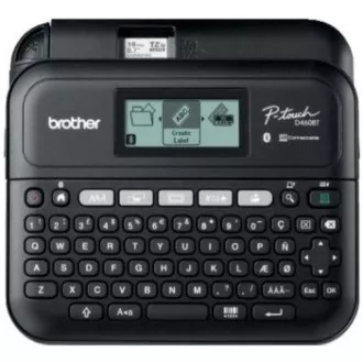 Imprimantă de etichete BROTHER PT-D460BTVP, panglică de 18 mm, USB, husă de transport, afișaj grafic mare Imprimantă de etichete BROTHER PT-D460BTVP, panglică de 18 mm, USB, husă de transport, afișaj grafic mare