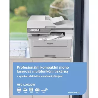 Laser monofuncțional BROTHER MFC-L2922DW, A4, 34ppm, DUALSKEN, 256MB, 1200x1200, USB, LAN, WIFI, DUPLEX