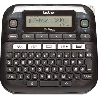 Imprimantă de etichete BROTHER PT-D210VP - 12 mm, benzi TZe în carcasă - mâner