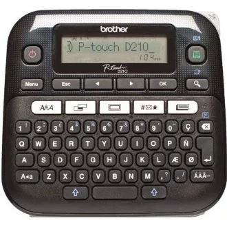 Imprimantă de etichete BROTHER PT-D210VP - 12 mm, benzi TZe în carcasă - mâner