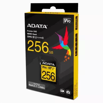 Card ADATA SDXC 256 GB Premier One UHS-II U3 Class 10 (R: 275 / W: 155 MB / s)