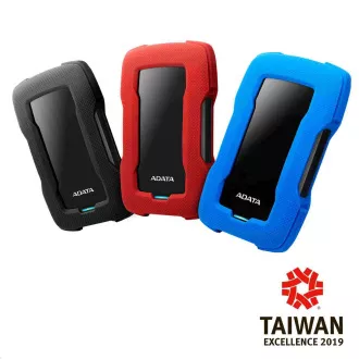 ADATA HDD extern 2TB 2, 5" USB 3.1 HD330, RED COLOR BOX, roșu (cauciuc, rezistent la șocuri)
