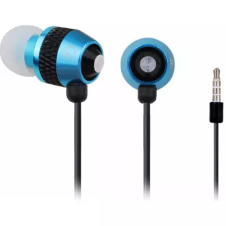 Căști GEMBIRD cu microfon MHS-EP-002 pentru MP3, metal, albastru