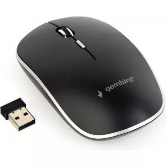 Mouse GEMBIRD MUSW-4B-01, negru, wireless, nano receptor USB
