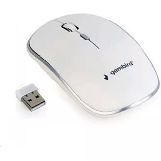 Mouse GEMBIRD MUSW-4B-01, alb, wireless, nano receptor USB