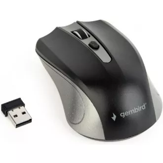 Mouse GEMBIRD MUSW-4B-04-GB, gri-negru, wireless, nano receptor USB Mouse GEMBIRD MUSW-4B-04-GB, gri-negru, wireless, nano receptor USB
