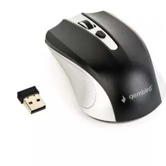 Mouse GEMBIRD MUSW-4B-04-GB, gri-negru, wireless, nano receptor USB Mouse GEMBIRD MUSW-4B-04-GB, gri-negru, wireless, nano receptor USB