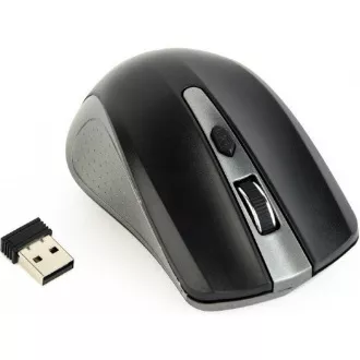 Mouse GEMBIRD MUSW-4B-04-GB, gri-negru, wireless, nano receptor USB Mouse GEMBIRD MUSW-4B-04-GB, gri-negru, wireless, nano receptor USB