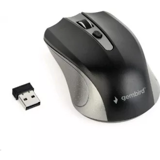 Mouse GEMBIRD MUSW-4B-04-GB, gri-negru, wireless, nano receptor USB Mouse GEMBIRD MUSW-4B-04-GB, gri-negru, wireless, nano receptor USB