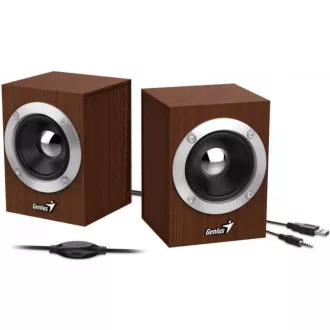 boxa GENIUS SP-HF280, 2.0, 6W, lemn, maro