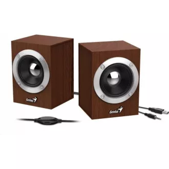 boxa GENIUS SP-HF280, 2.0, 6W, lemn, maro