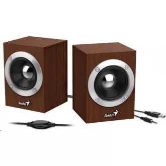 boxa GENIUS SP-HF280, 2.0, 6W, lemn, maro