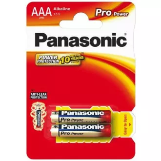 Baterii alcaline PANASONIC Pro Power LR03PPG / 2BP AAA 1.5V (Blister 2buc)