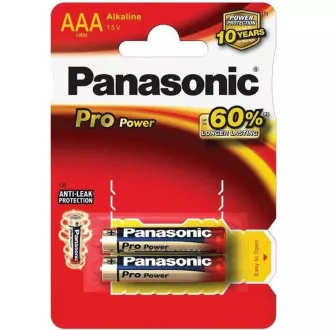 Baterii alcaline PANASONIC Pro Power LR03PPG / 2BP AAA 1.5V (Blister 2buc)