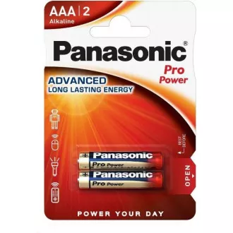 Baterii alcaline PANASONIC Pro Power LR03PPG / 2BP AAA 1.5V (Blister 2buc)