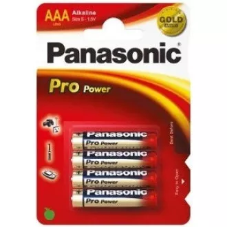 Baterii alcaline PANASONIC Pro Power LR03PPG / 4BP AAA 1.5V (Blister 4buc)