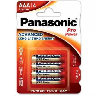Baterii alcaline PANASONIC Pro Power LR03PPG / 4BP AAA 1.5V (Blister 4buc)