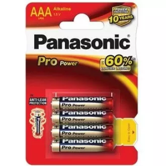 Baterii alcaline PANASONIC Pro Power LR03PPG / 4BP AAA 1.5V (Blister 4buc)