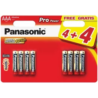 Baterii alcaline PANASONIC - Pro Power AAA 4 4F 1, 5V pachet de 8 buc.