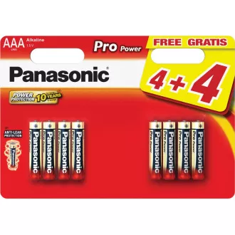 Baterii alcaline PANASONIC - Pro Power AAA 4 4F 1, 5V pachet de 8 buc.