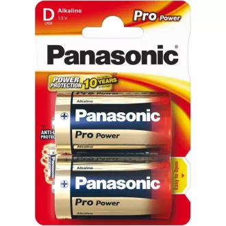 Baterii alcaline PANASONIC Pro Power LR20PPG / 2BP D 1, 5V (Blister 2buc) Baterii alcaline PANASONIC Pro Power LR20PPG / 2BP D 1, 5V (Blister 2buc)